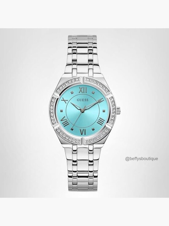Silver Tone Stainless Steel Watch Blue Dial 36mm Quartz main image 6